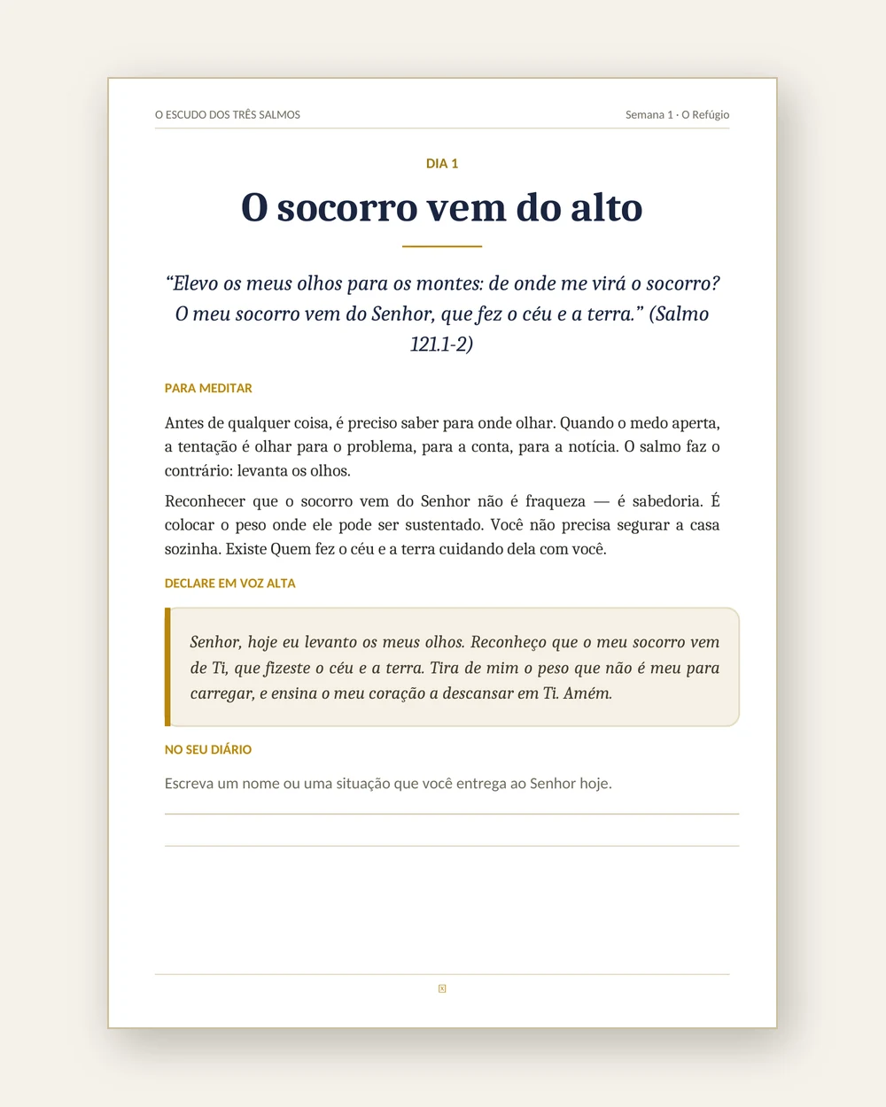 Página do Dia 1