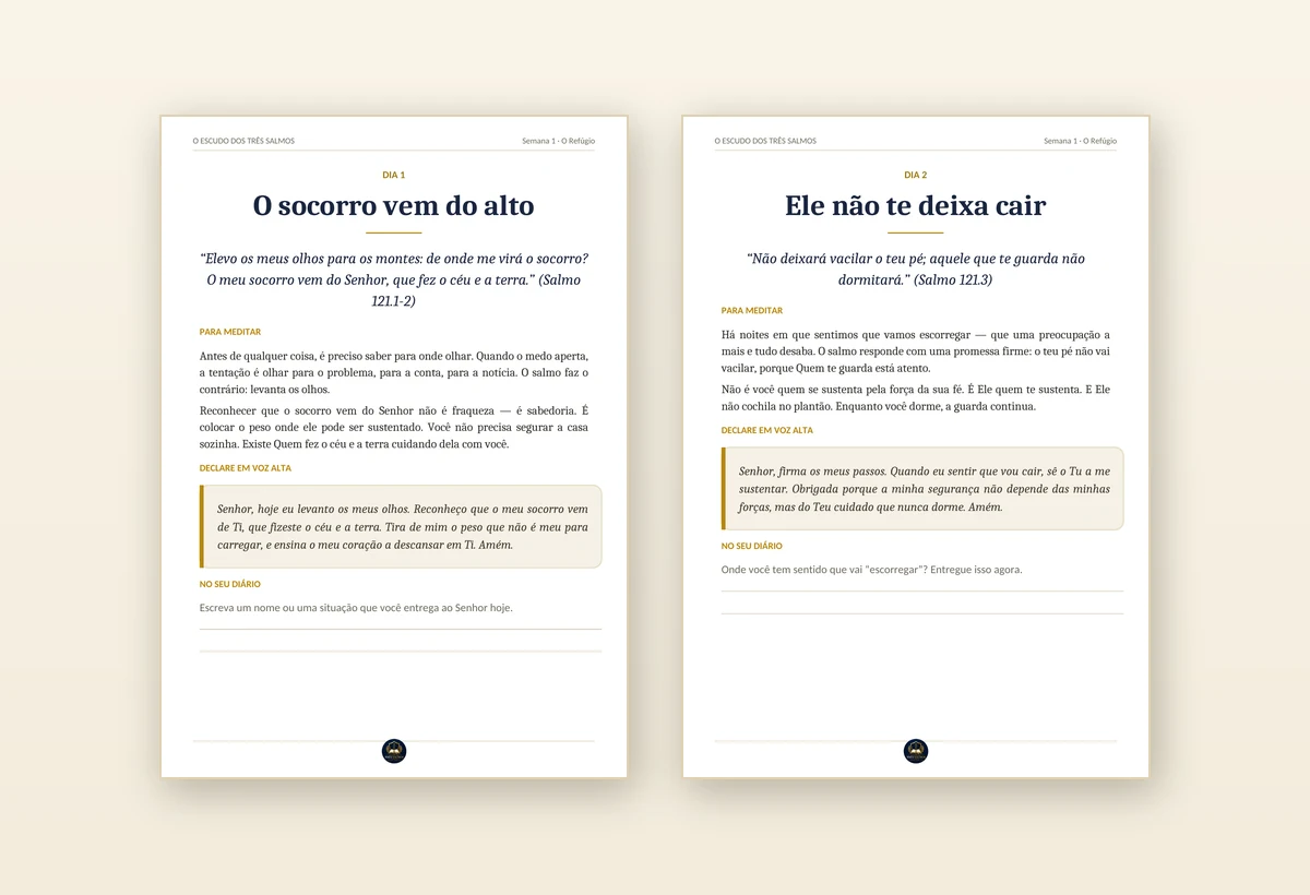 Duas páginas do guia lado a lado
